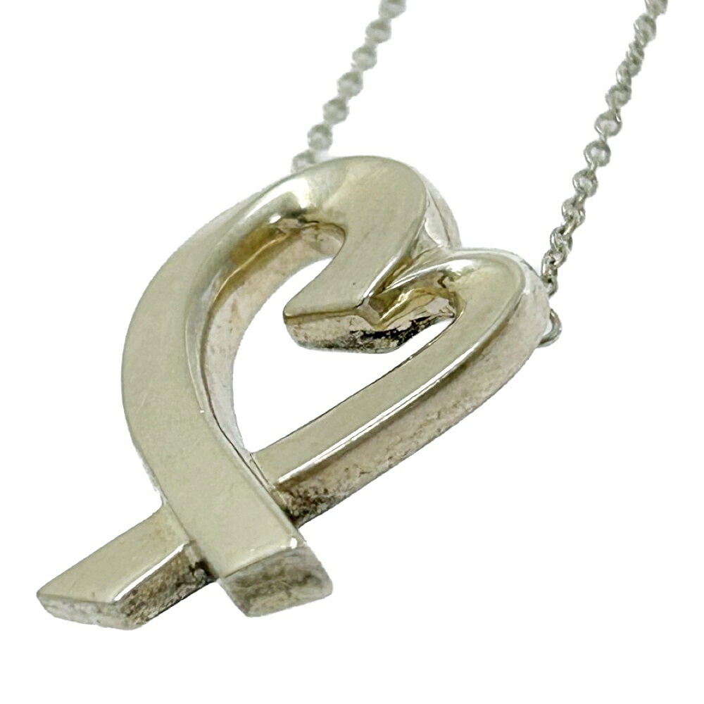 TIFFANY Co Silver Paloma Picasso Loving Heart Necklace - Picture 6 of 7